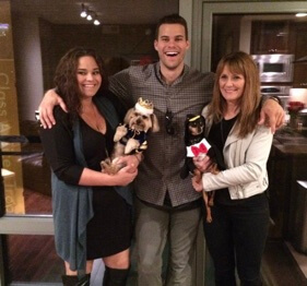Debra Humphries with her son Kris Humphries and daughter. 